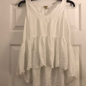 white flowy tank top